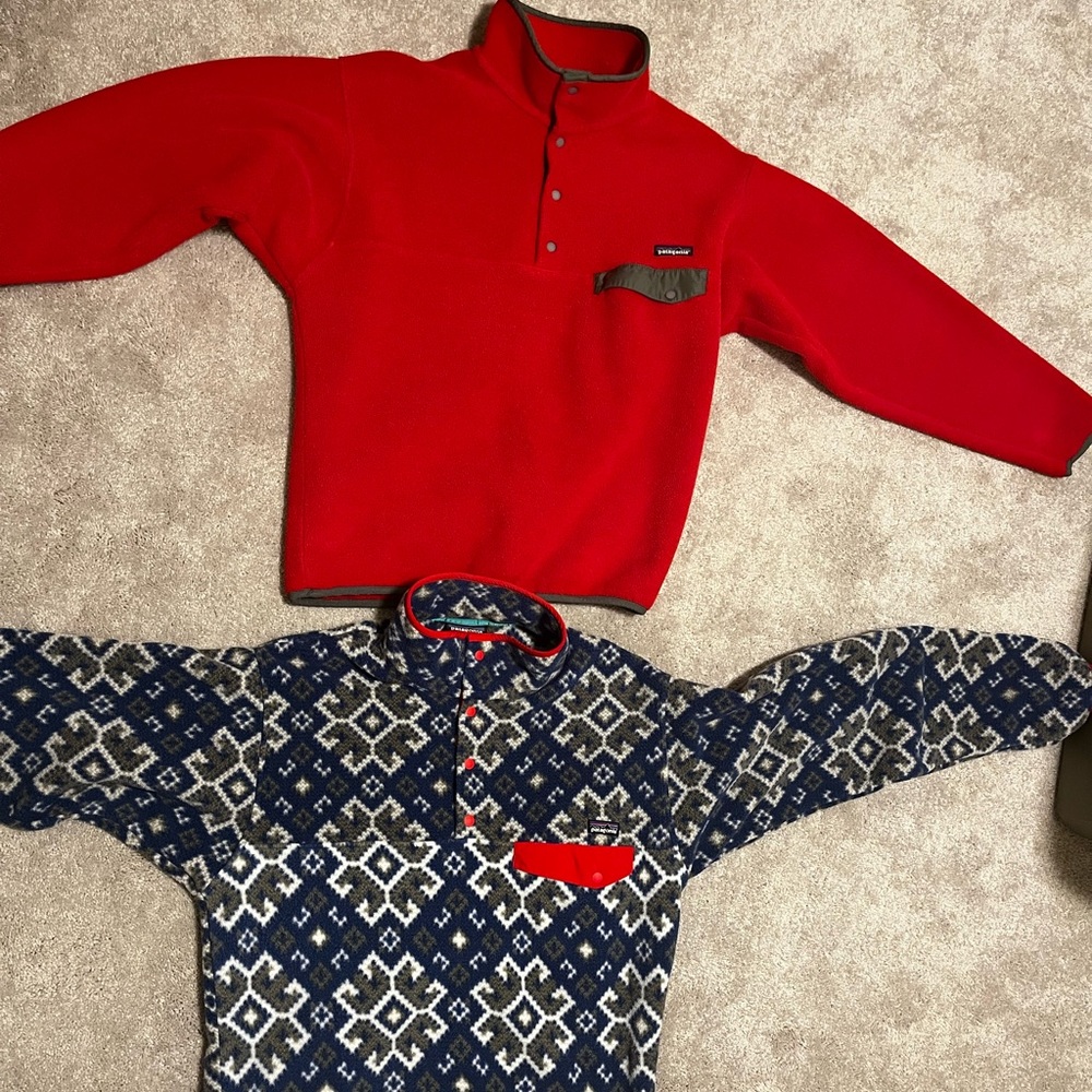 Patagonia synchilla snap t lot of 2 medium
